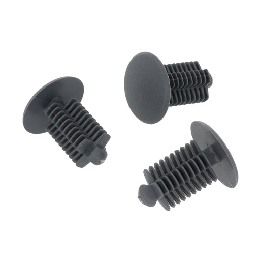 10mm Fir Tree Clip, 18mm Head Dark Grey - VehicleClips