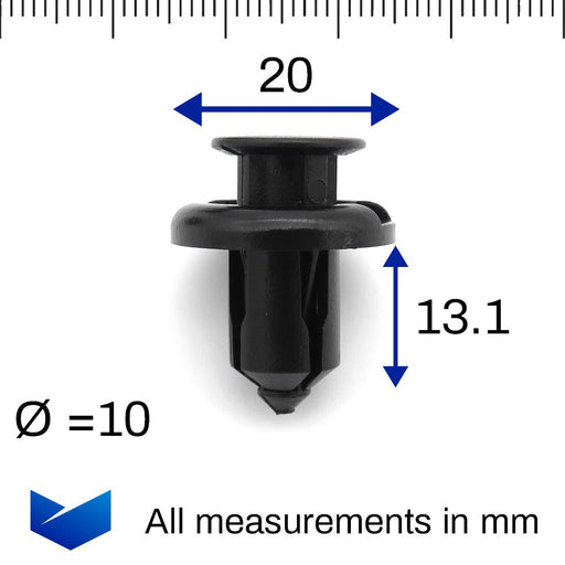 10mm Honda Bumper, Wheel Arch Lining, Undertray and Sill Clips - 91503 - SZ3 - 003 - VehicleClips