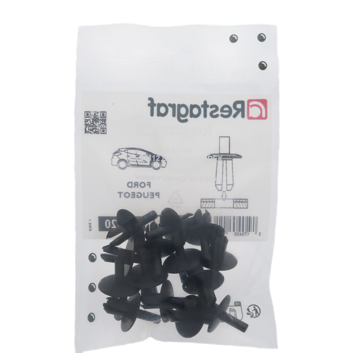 Restagraf- Plastic Rivet Ø 5,5 Mm Wheel Housing Cover (Pack of 14 Pieces)- Ford 1355094