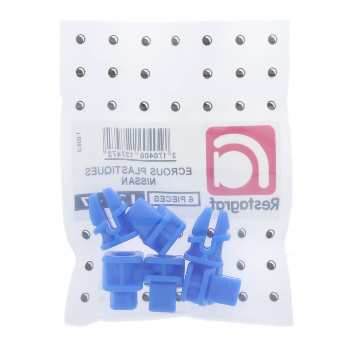 Restagraf- Plastic Nut Ø 6 mm Door Trim (Pack of 6 Pieces)- Nissan 0128101371 / 01281-01371