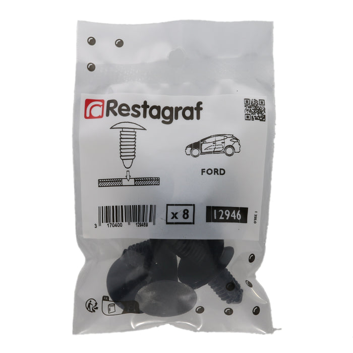 Restagraf- Trim Clip Ø 9 mm Wheel Housing Cover (Pack of 8 Pieces)- Ford 4685267