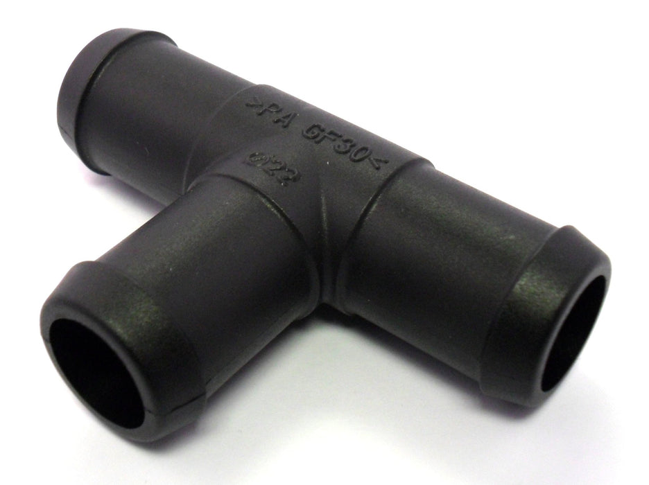 22mm Car Heater & Breather Hose Connector, T - piece, Nylon PA66 - VehicleClips