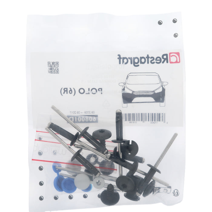Restagraf Full Front Bumper Fixings & Fasteners- Fitting Kit, Polo (09.2009 → 09.2017) , Volkswagen 6R0898623B, 6R0 898 623