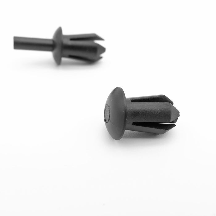 6mm Push Pin Plastic Rivet, Black - Vauxhall 90058826, 90262367 - VehicleClips