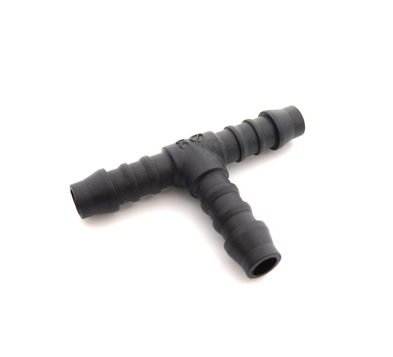 8mm Car Heater & Breather Hose Connector, T - piece, Nylon PA66 - VehicleClips