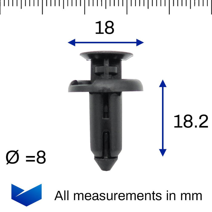 10-Pack Side Sill / Rocker Panel Trim Clips For Various Honda Models