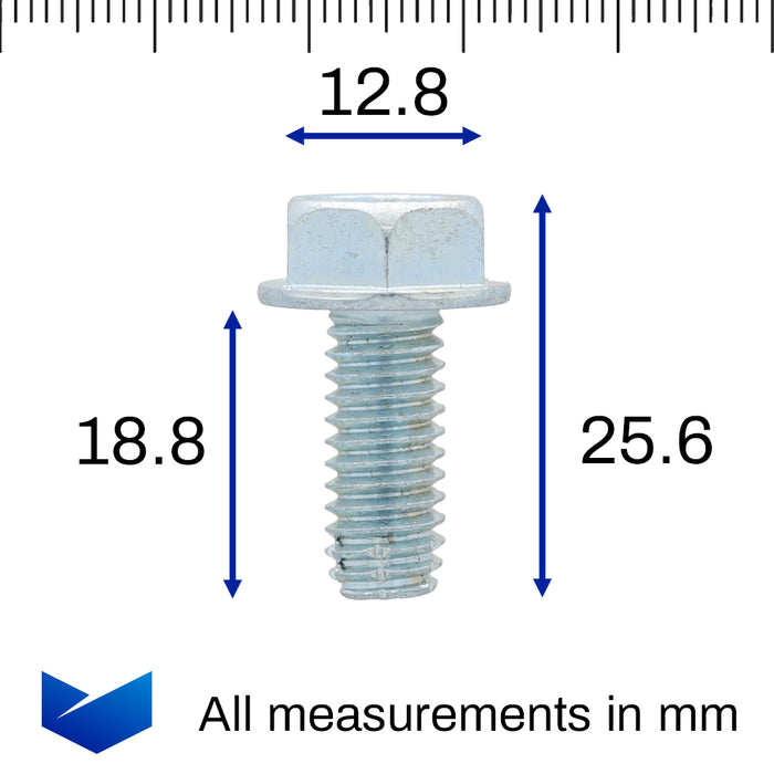 5/16 UNC Bolt, Washer Faced, 25.6mm Long
