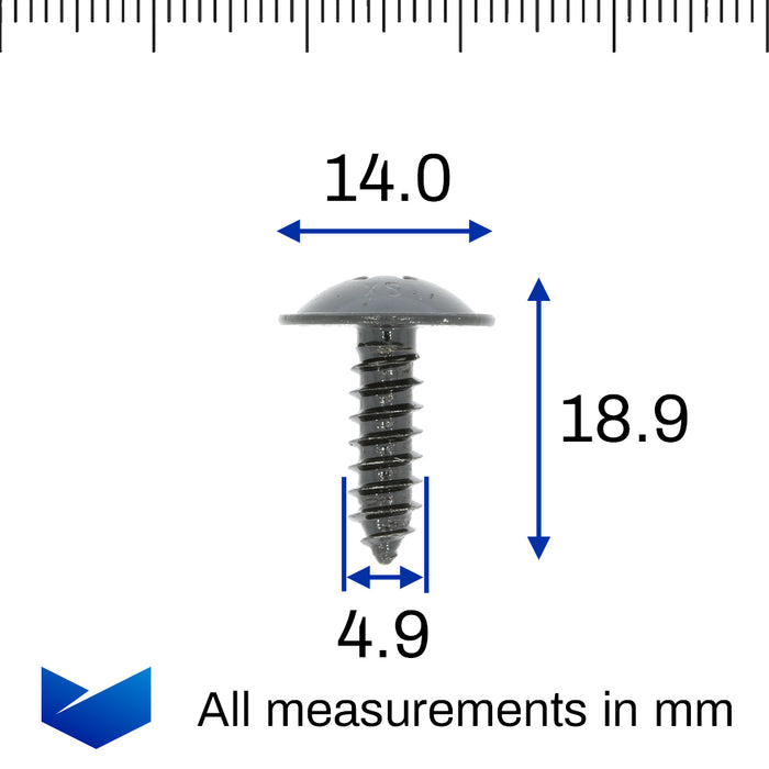 Bodywork & Trim Panel Screw, Kia 1249305167E