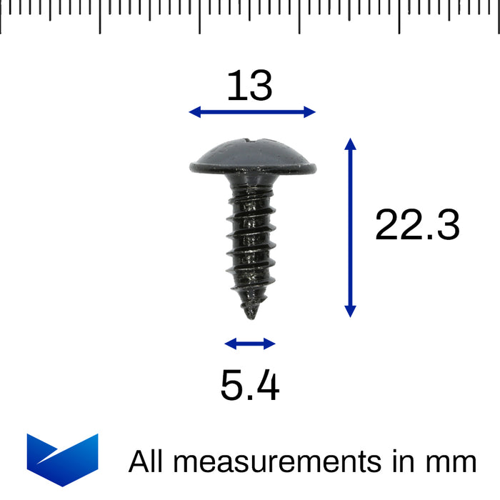 Body & Trim Panel Screw, Nissan 01454N5061, 01454-N5061