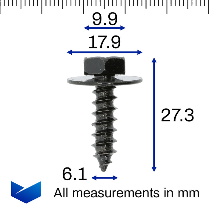 Undertray & Splashguard Screw, Toyota 90159-W0026