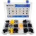 Open box of assorted fasteners