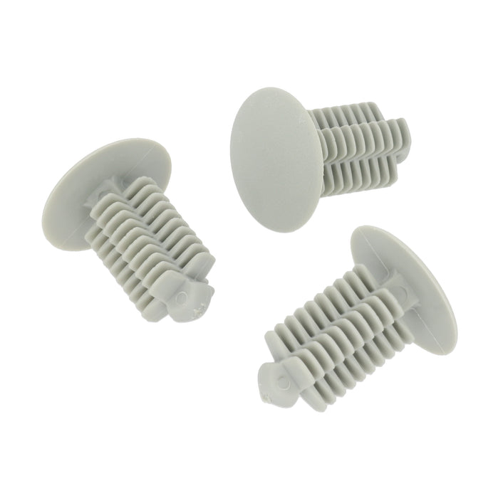 Clips de panneau de garniture en plastique sapin gris - trou 9-10 mm - tête 18 mm