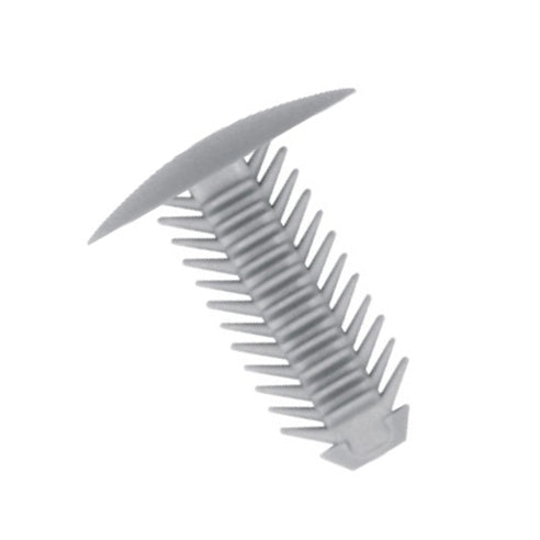 50x Grey Plastic Fir Tree Trim Clips – 8mm Hole, 24mm Head – Car Fasteners By EJ-parts