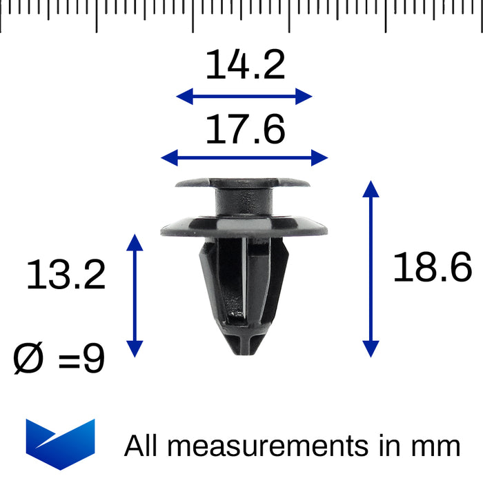 Plastic Trim Panel Clips for Door Cards, Trim Panels & Linings, Volkswagen 823867299