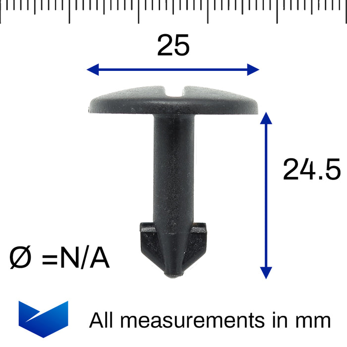 Goupille d'attache de boulon torsadé en plastique - Sous-plateaux de moteur et pare-éclaboussures - Siège 4A0805121C