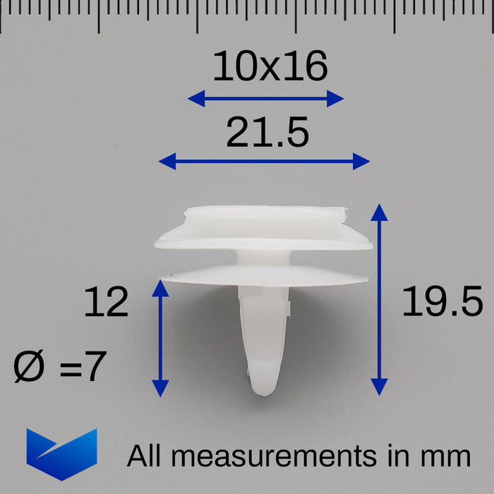 Renault Plastic Side Moulding / Door Bump Strip Trim Fastener Clips 7701047661