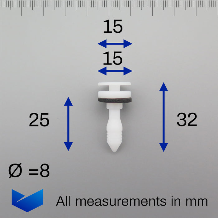 Jaguar-Zierklammern-Befestigungselement für Türverkleidungen und Innenverkleidungen – XR819630, C2S13494
