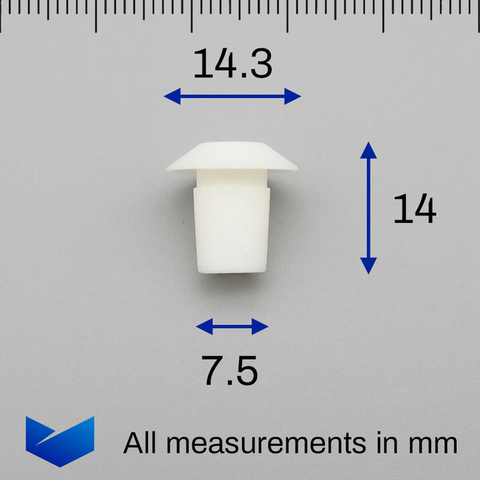 Land Rover Snapsac Clip d'insertion en plastique - Carte de porte et clip de garniture Bouchons MWC3136