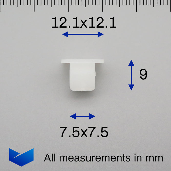 Écrou expansible à œillet à vis - S'adapte à un trou carré de 8 mm - Honda 90505-SD4-003