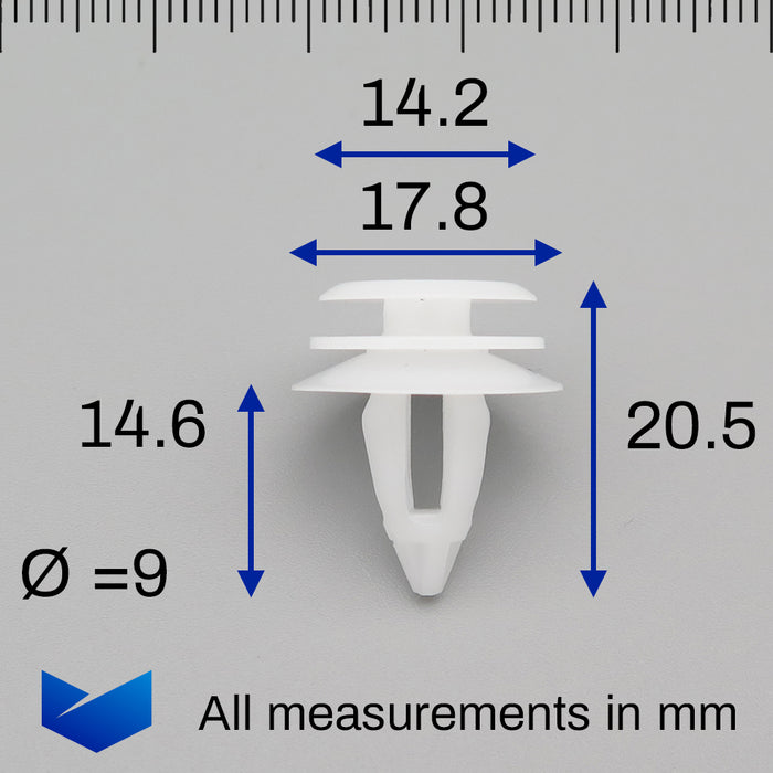 Exterior Moulding & Trim Clips, Jaguar XR849718