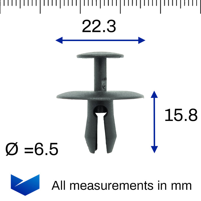 Clips de garniture en plastique Peugeot - Fixations pour capot, pare-boue et garnitures intérieures - 6997T2