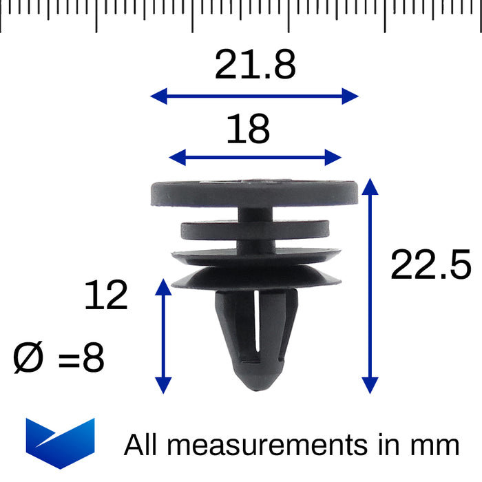 Seat Front & Rear Door Panel & Door Card Plastic Trim Clips- Trim Fasteners 6K0868243C