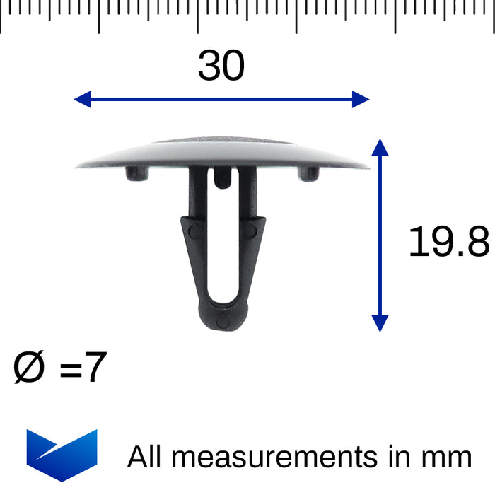 Bonnet / Hood Insulation Clips- Plastic Fasteners for Sound Deadening- Toyota 90467-09006