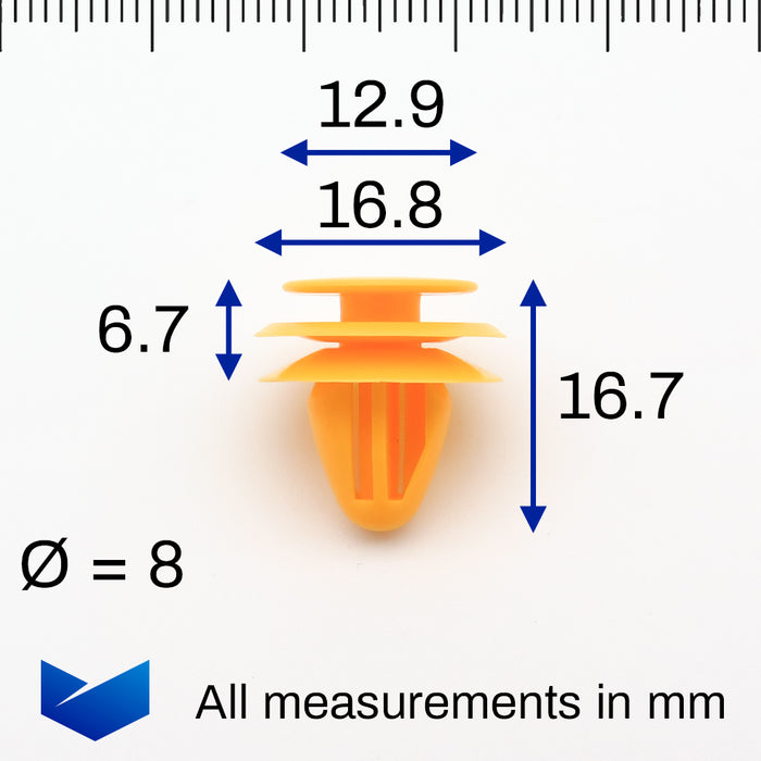Clips de carte de porte intérieure et de panneau de garniture, Hyundai 8231538000