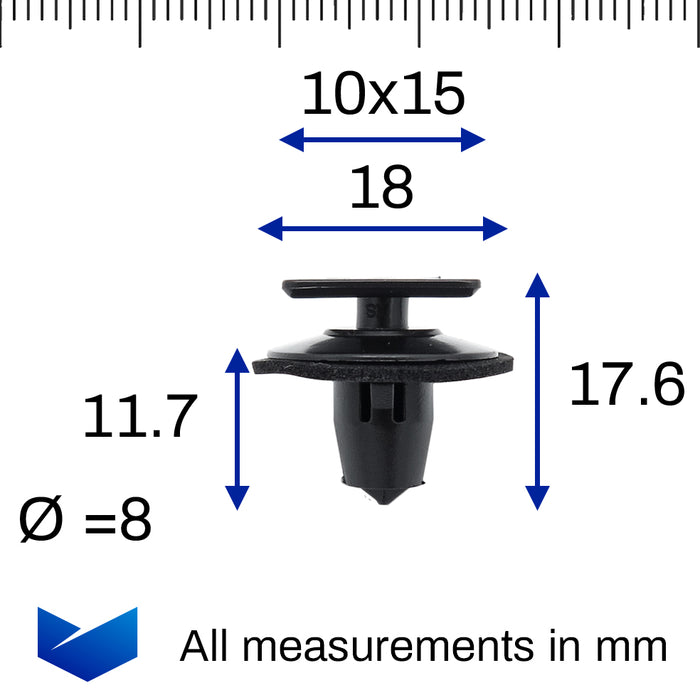 Sill Moulding, Side Skirt & Rocker Cover Clips- Nissan 76882-EG01A