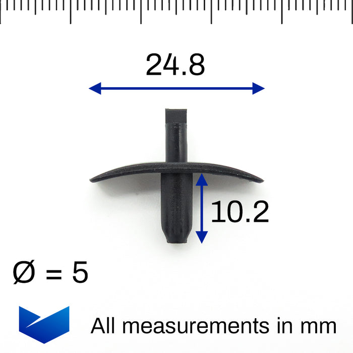 Rubber Door, Boot & Bonnet Seal & Weatherstrip Clip, Volvo, 9133073