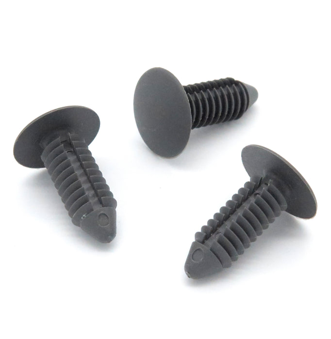 Fir Tree Clip, 7mm Hole, 16mm Head, Mid Grey