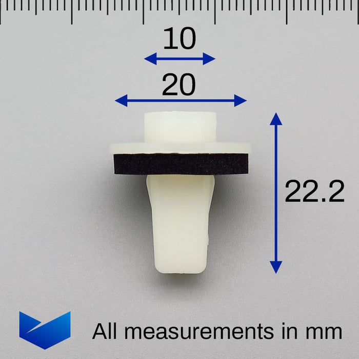 Screw Grommet for Bumpers & Wings, Nissan 638465V000