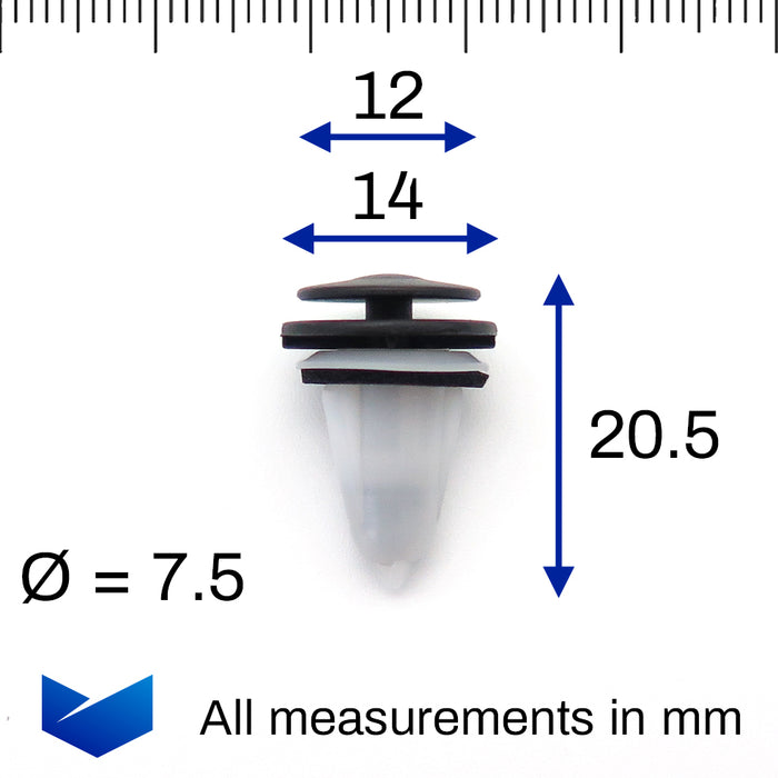 Front Grille Cover Clip, Land Rover JYC000070