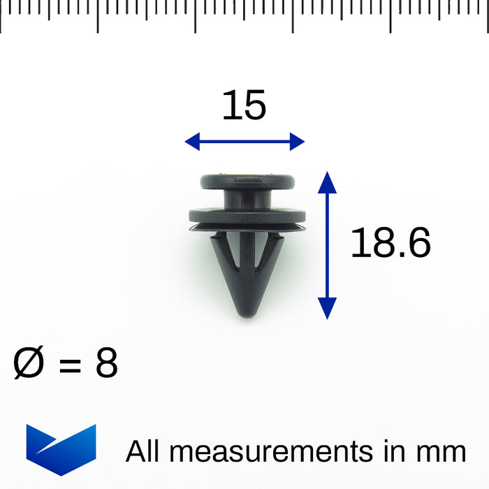 Säulen-, Tür- und Heckklappenverkleidungsclips, Renault 7703077354