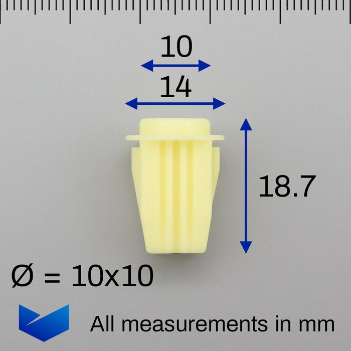 Yellow Screw Grommet Clips, Nissan 850991EA0A