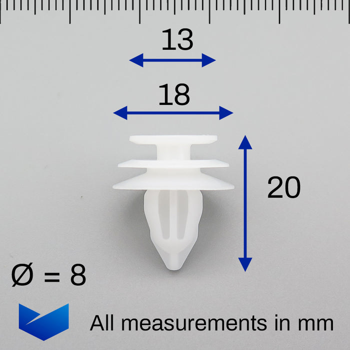 Clips de garniture de panneau intérieur et extérieur, Nissan 0155310611