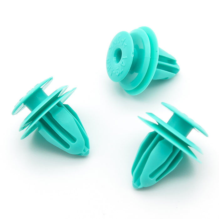 Trim Panel Clip, 8mm Hole, Turquoise, Toyota 9046710188