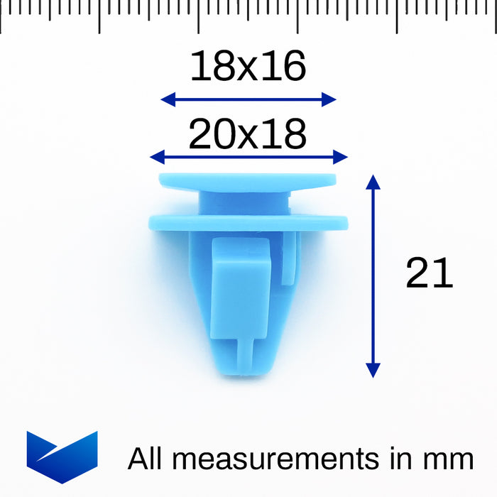 Body Moulding Clip, Blue, Hyundai 87758B9000