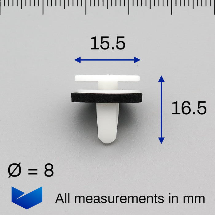 Exterior Trim Clip, Hyundai 87702H1000