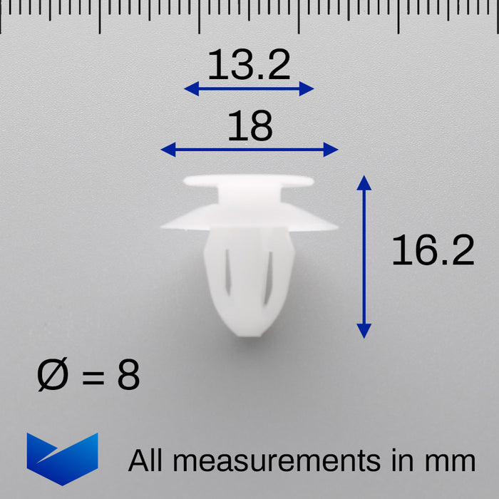 Trim Moulding Clip, White, BMW 07147152593