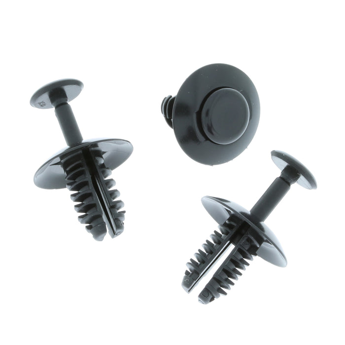 Push Fit Plastic Rivet, 8mm Hole, Black, Audi N91158501