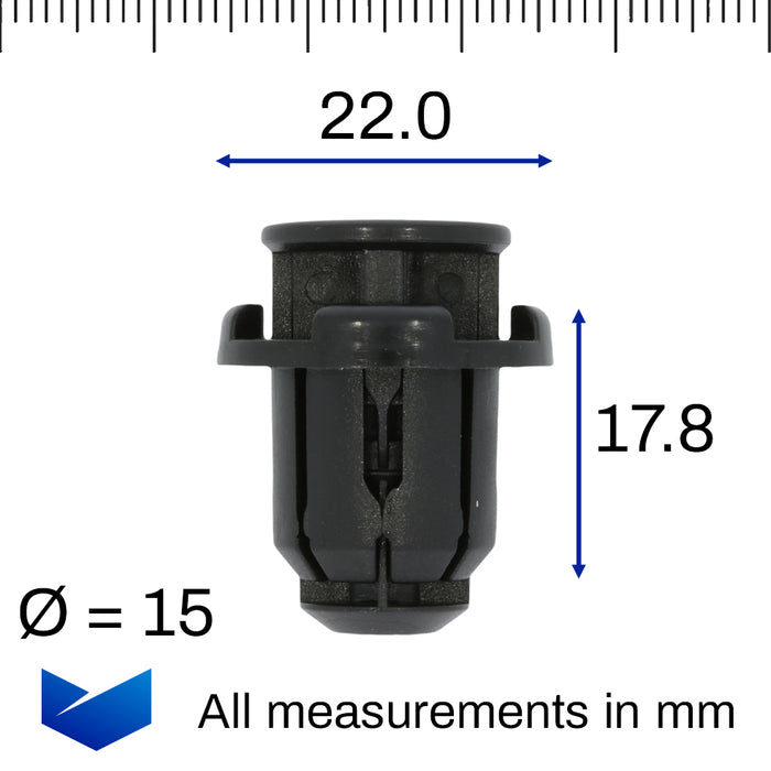15mm Push Fit Rivet, Suzuki Sideskirt & Sill Moulding Clip, 0940915302, 09409-15302
