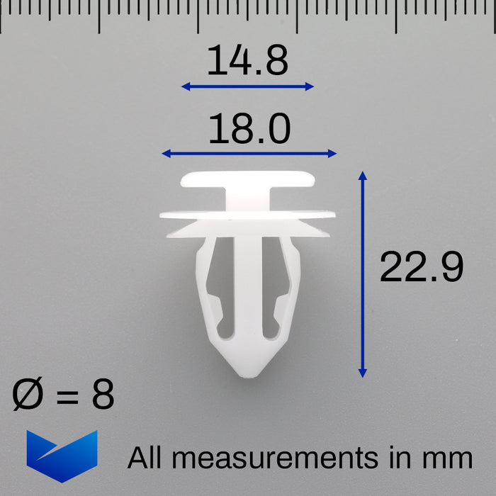 Interior Trim & Tailgate Lining Clips, Tesla 114276600A, 1142766-00-A