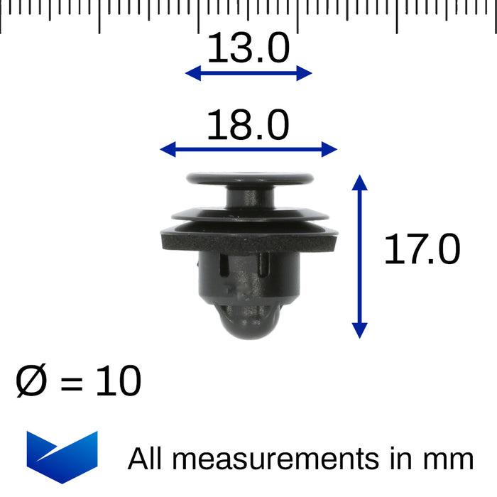 Plastic Exterior Trim Clip, Nissan 90825JD00A, 90825-JD00A