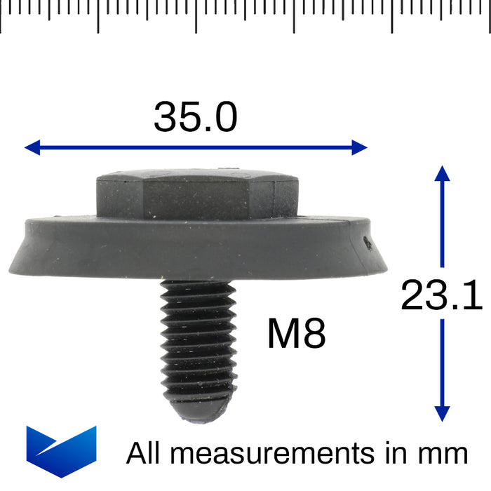 Roof Rack Rail Hole Weatherproof Blanking Plug / Bolt, VW 7TG817064