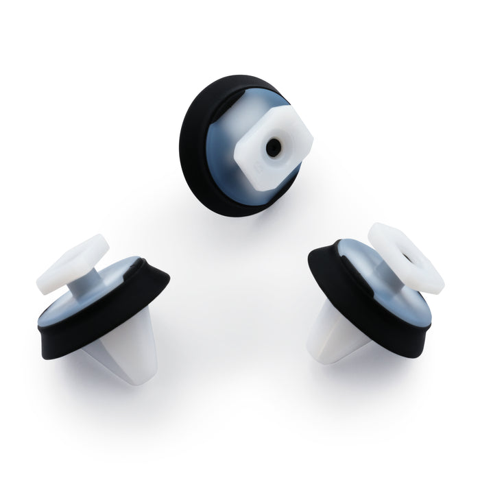 Moulding Clip with Rubber Seal, White, Vauxhall 39226620