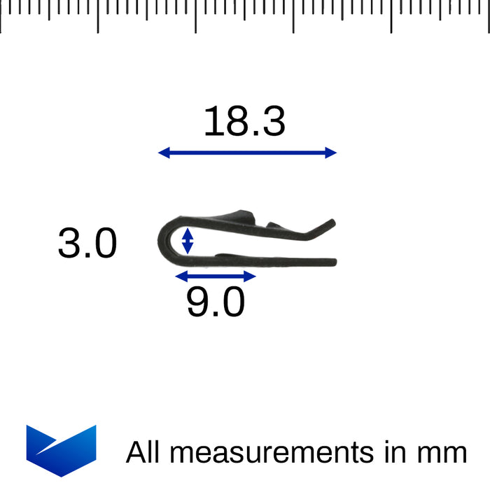 Metal U-Nut for Bumpers & Trim, Kia 1335705037B, 13357 05037B
