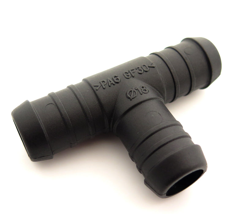 18mm Car Heater & Breather Hose Connector, T-piece, Nylon PA66