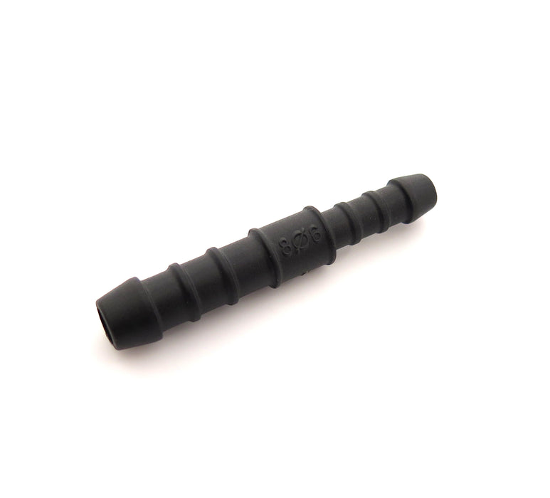 8mm to 6mm Car Heater & Breather Hose Connector, Step Down, Nylon PA66