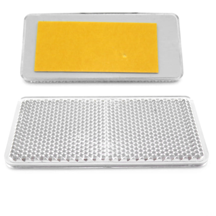 White  Rectangular Reflector, Self Adhesive, 94mm x 44mm